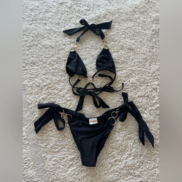 Bahini Ring-Accent Bikini black - Picture 3 of 6